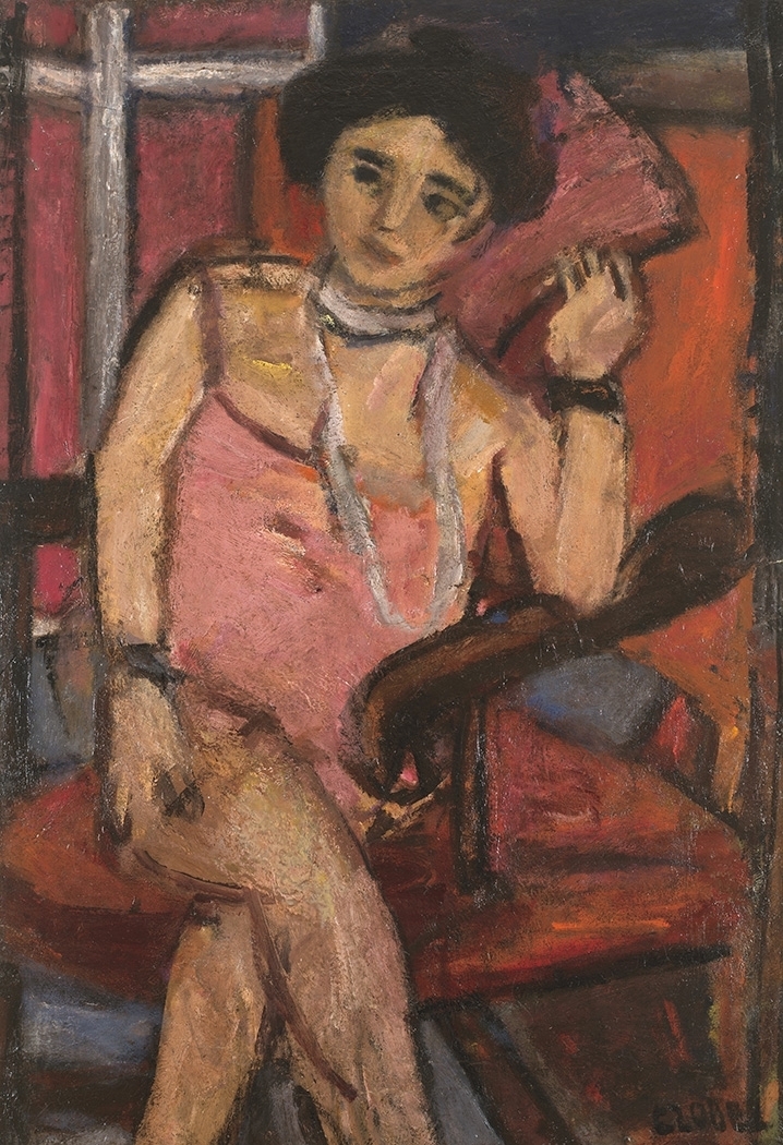Czóbel Béla (1883-1976) Nő legyezővel, 1920-as évek vége