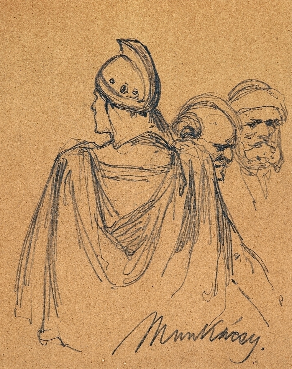 Munkácsy Mihály (1844-1900) Study to the ’Christ before Pilate’