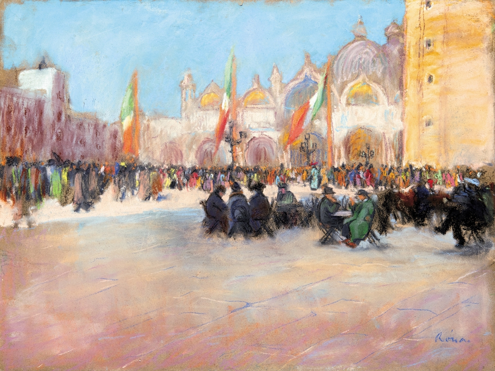 Rippl-Rónai József (1861-1927) A Szent Márk tér Velencében, 1904 körül