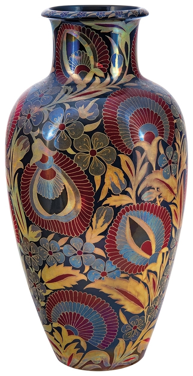 Zsolnay Vase with Carnations, Zsolnay, around 1915