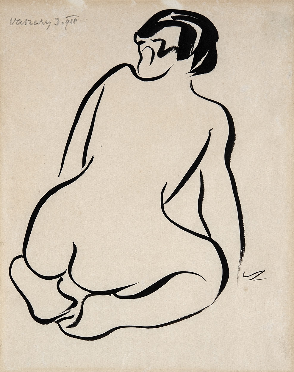 Vaszary János (1867-1939) Back-nude, 1910