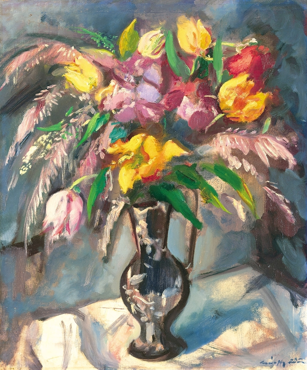 Márffy Ödön (1878-1959) Still-life with Tulips