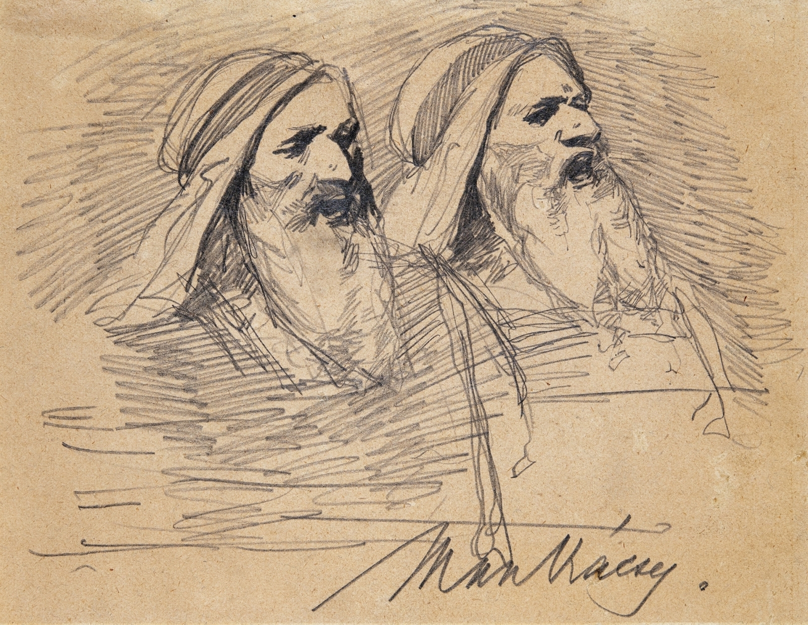Munkácsy Mihály (1844-1900) Tanulmány a Krisztus Pilátus előtt c. képhez