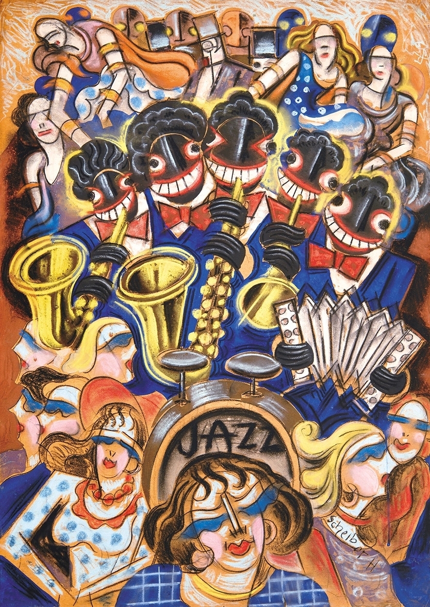 Scheiber Hugó (1873-1950) Jazz-band, around 1940