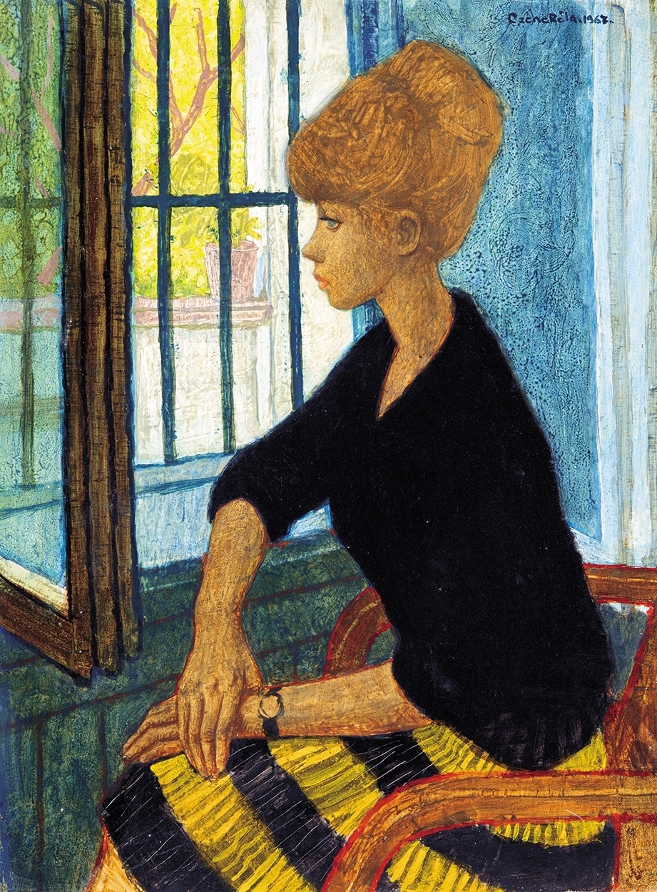 Czene Béla (1911-1999) In front of the Window, 1967
