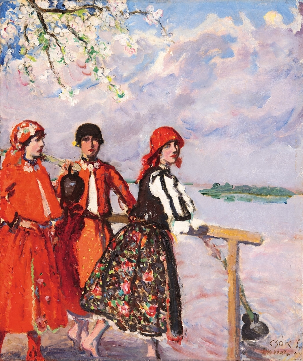 Csók István (1865-1961) Water carrier Girls