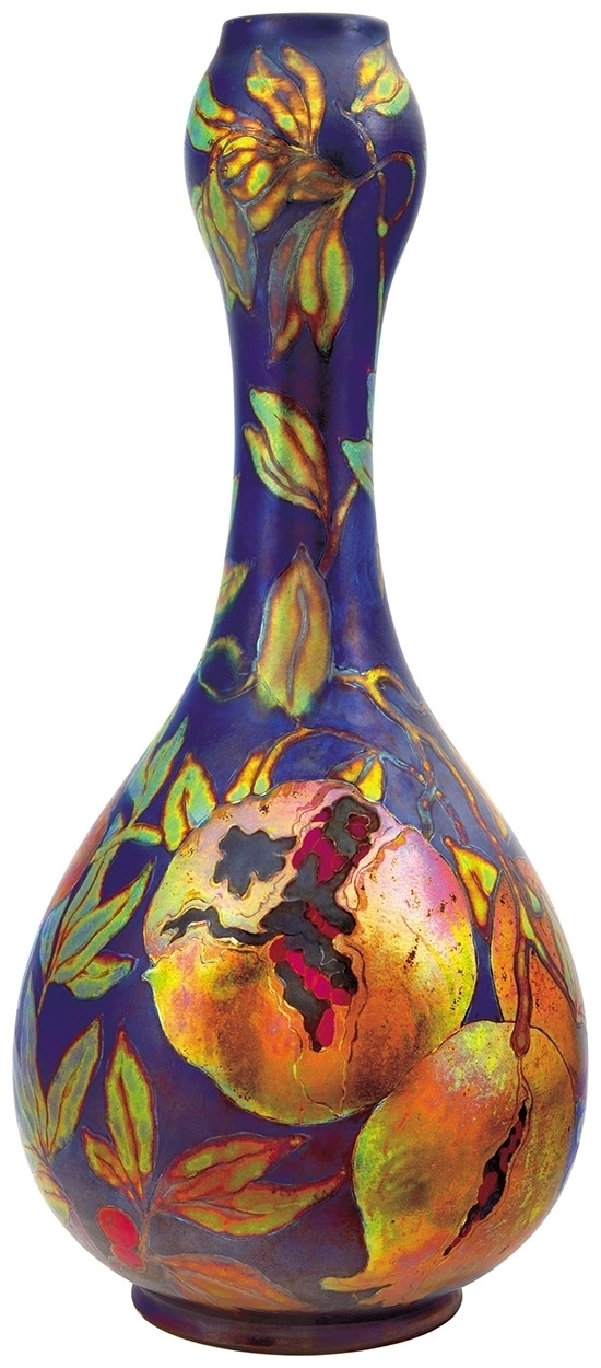 Zsolnay Vase depicting Pomegranates, 1900
