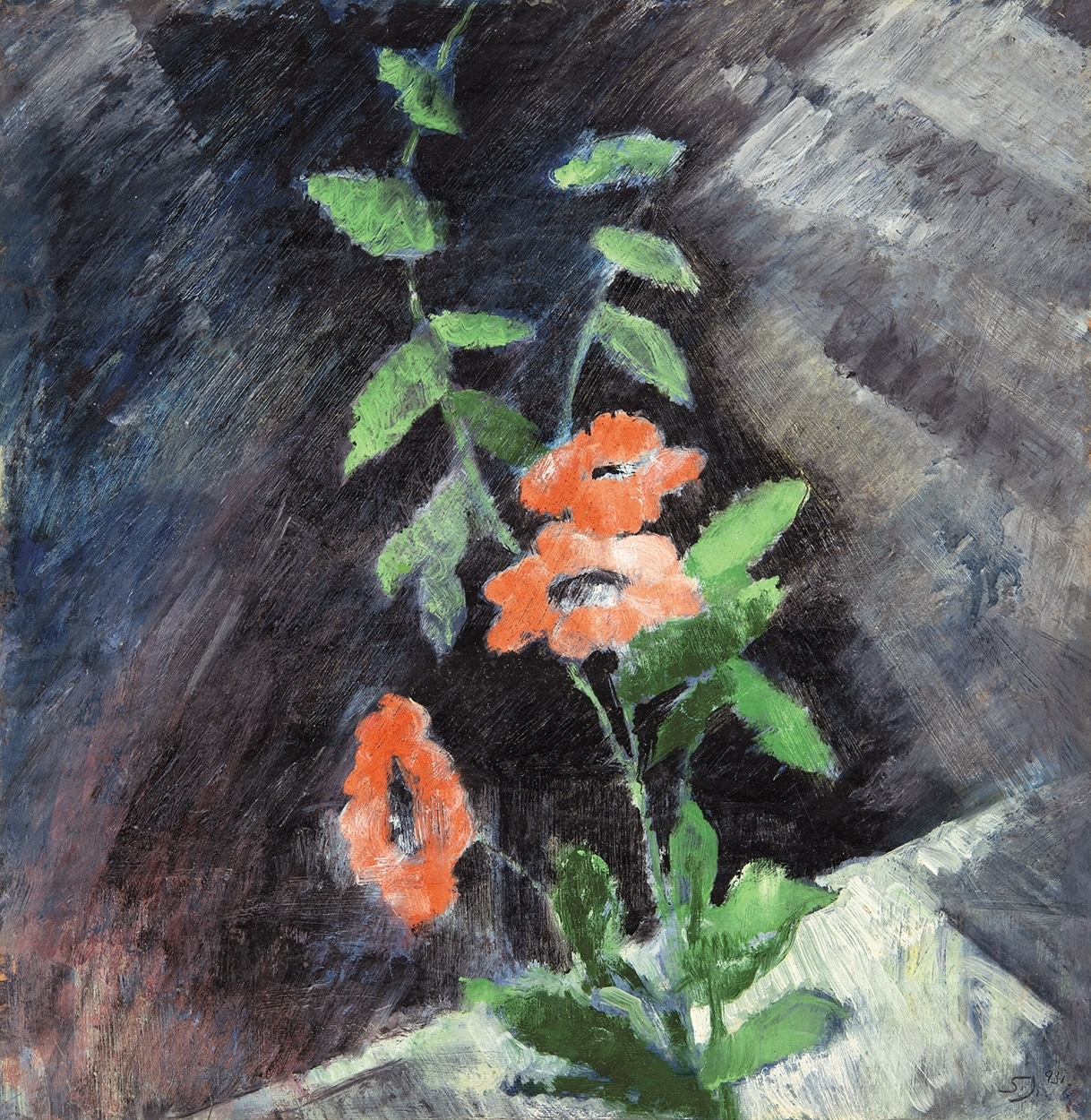 Schadl János (1892-1944) Virágcsendélet, 1931