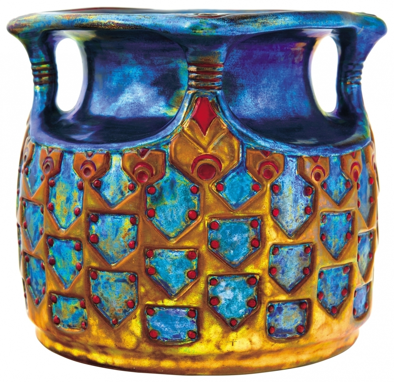 Zsolnay Geometric vase, 1910, Design by: Mack Lajos