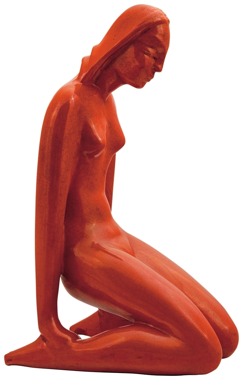 Gorka Géza (1894-1971) Plastic, kneeling female figure, 1932-1935