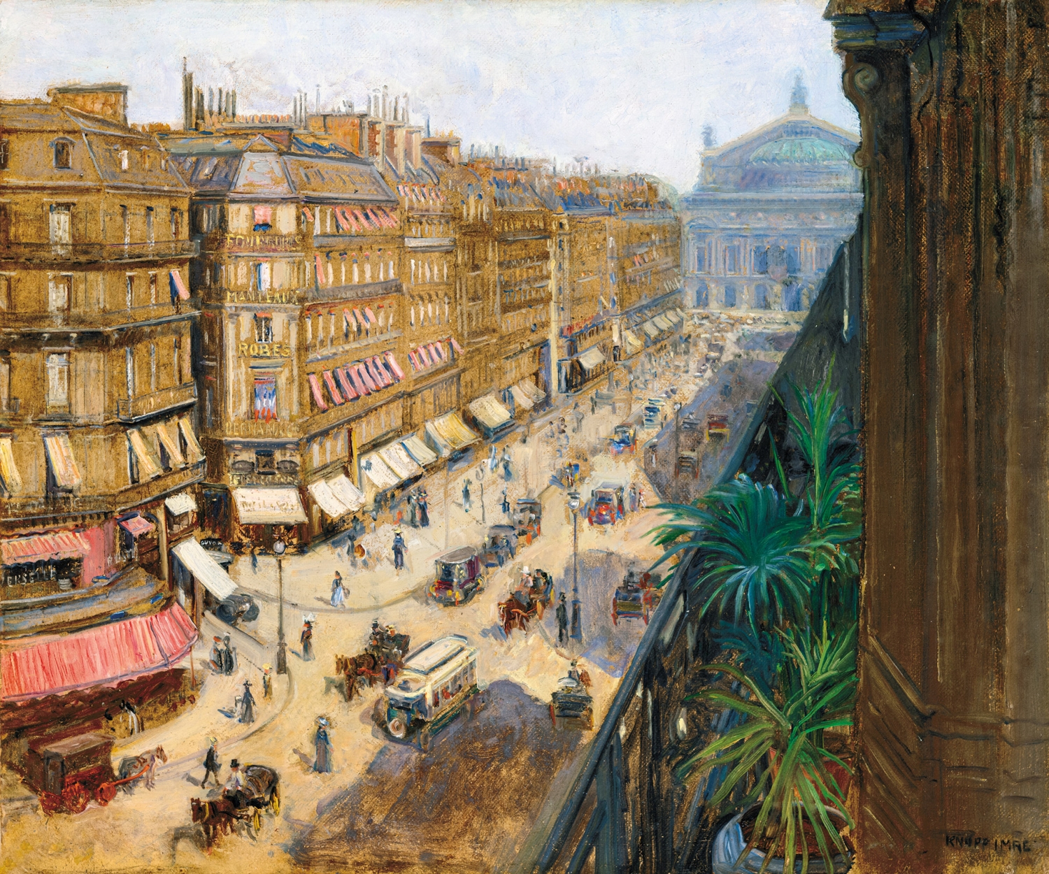 Knopp Imre (1867-1945) The Opera-house in Paris