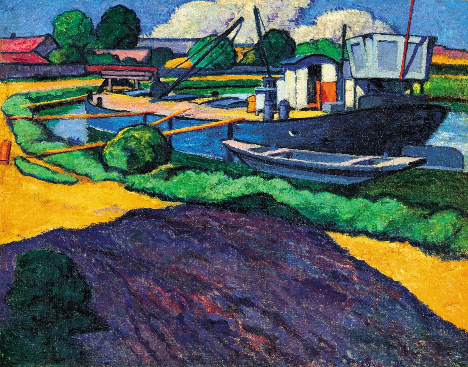 Pechán József (1875-1922) Harbour, (Bácspalánka), arond 1910