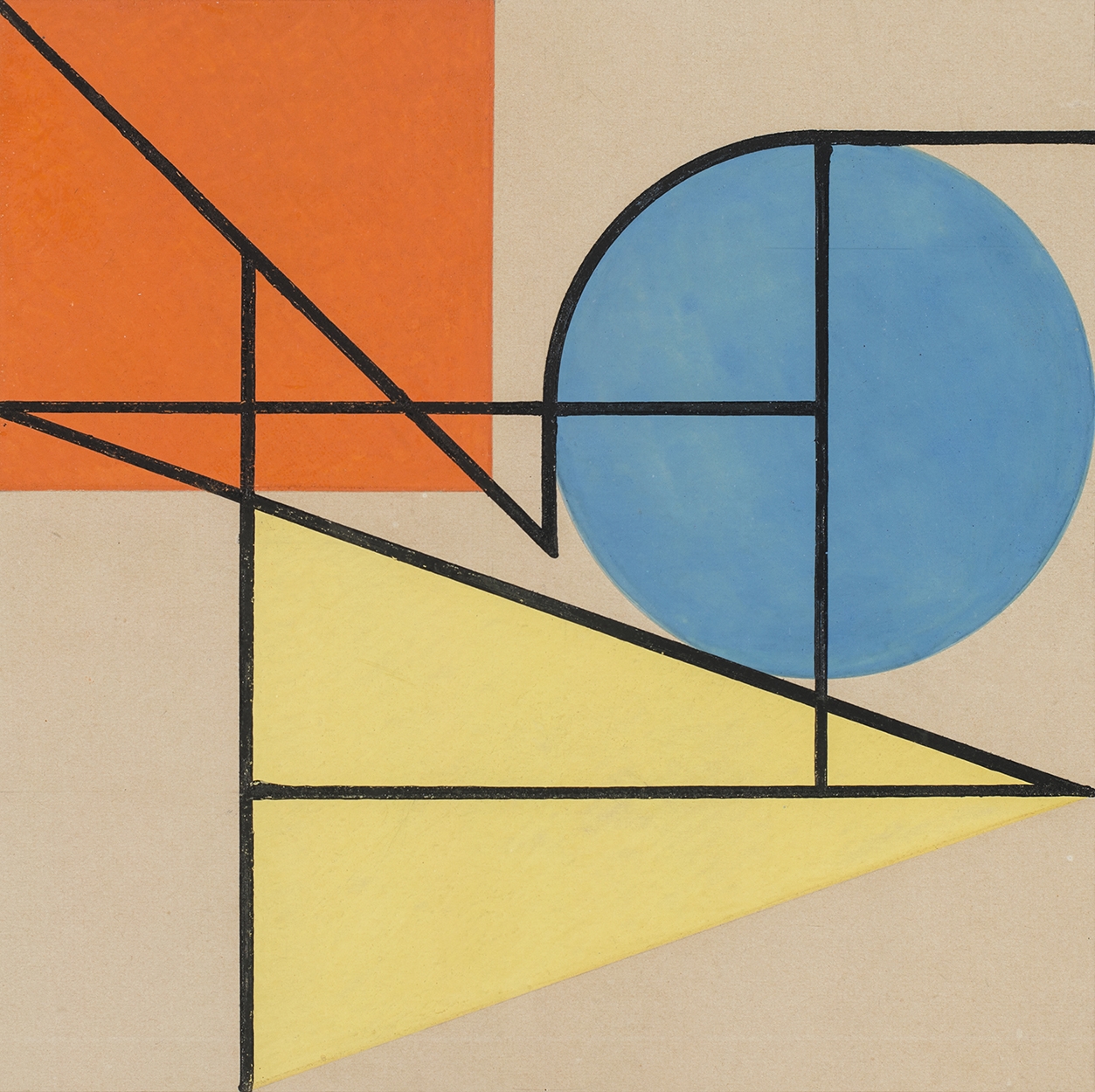 Weininger Andor 1899-1986 Composition with the three primary colors and ground-forms, 1926