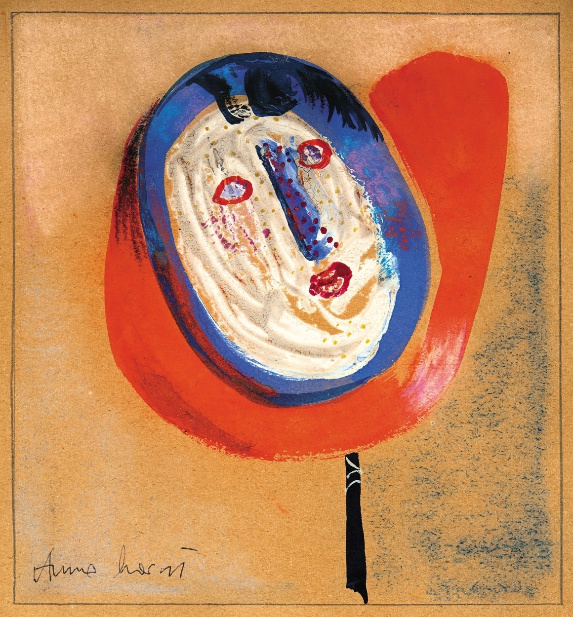 Anna Margit (1913-1991) Head (On the Reverse: Woman with a Rose), 1946