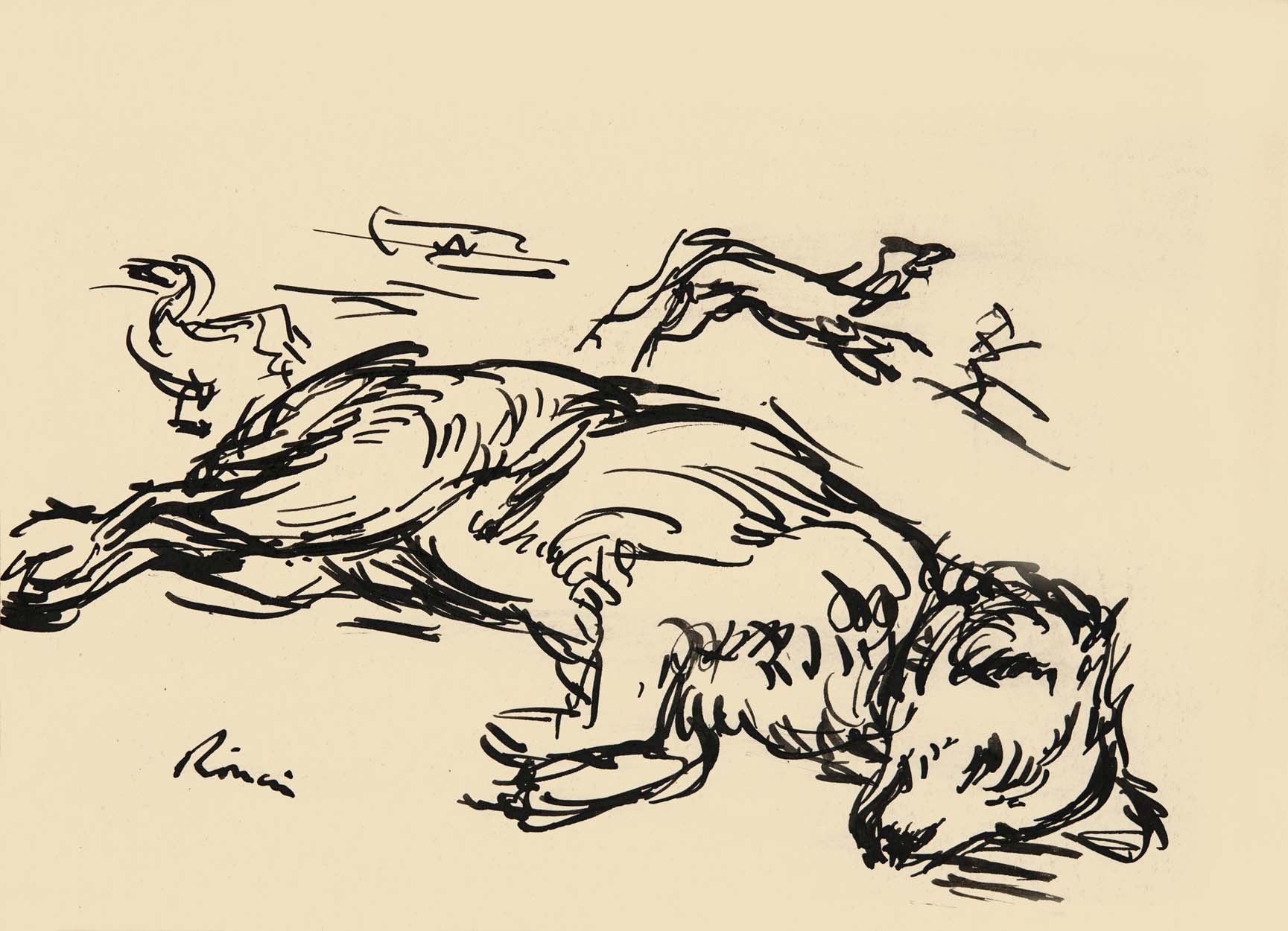Rippl-Rónai József (1861-1927) Dog Dreaming of a Duck, 1916