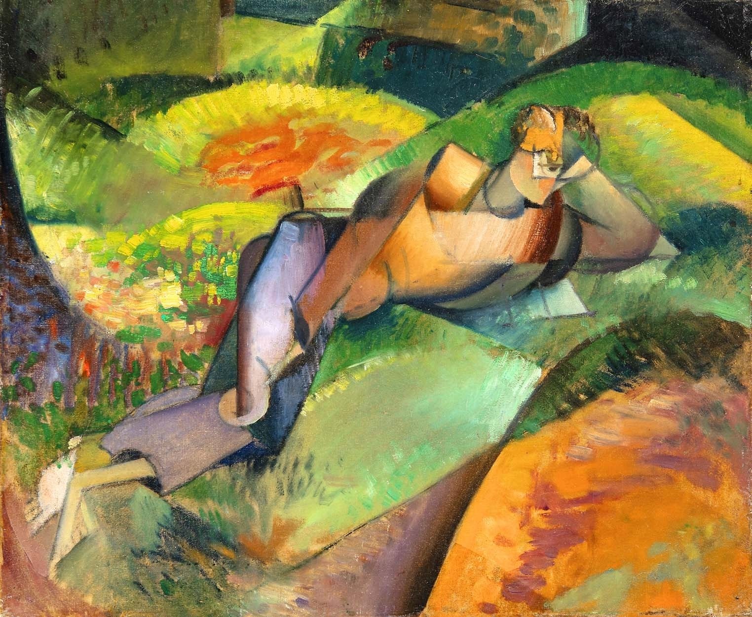 Szobotka Imre (1890-1961) Figure laying down, around 1912-1914