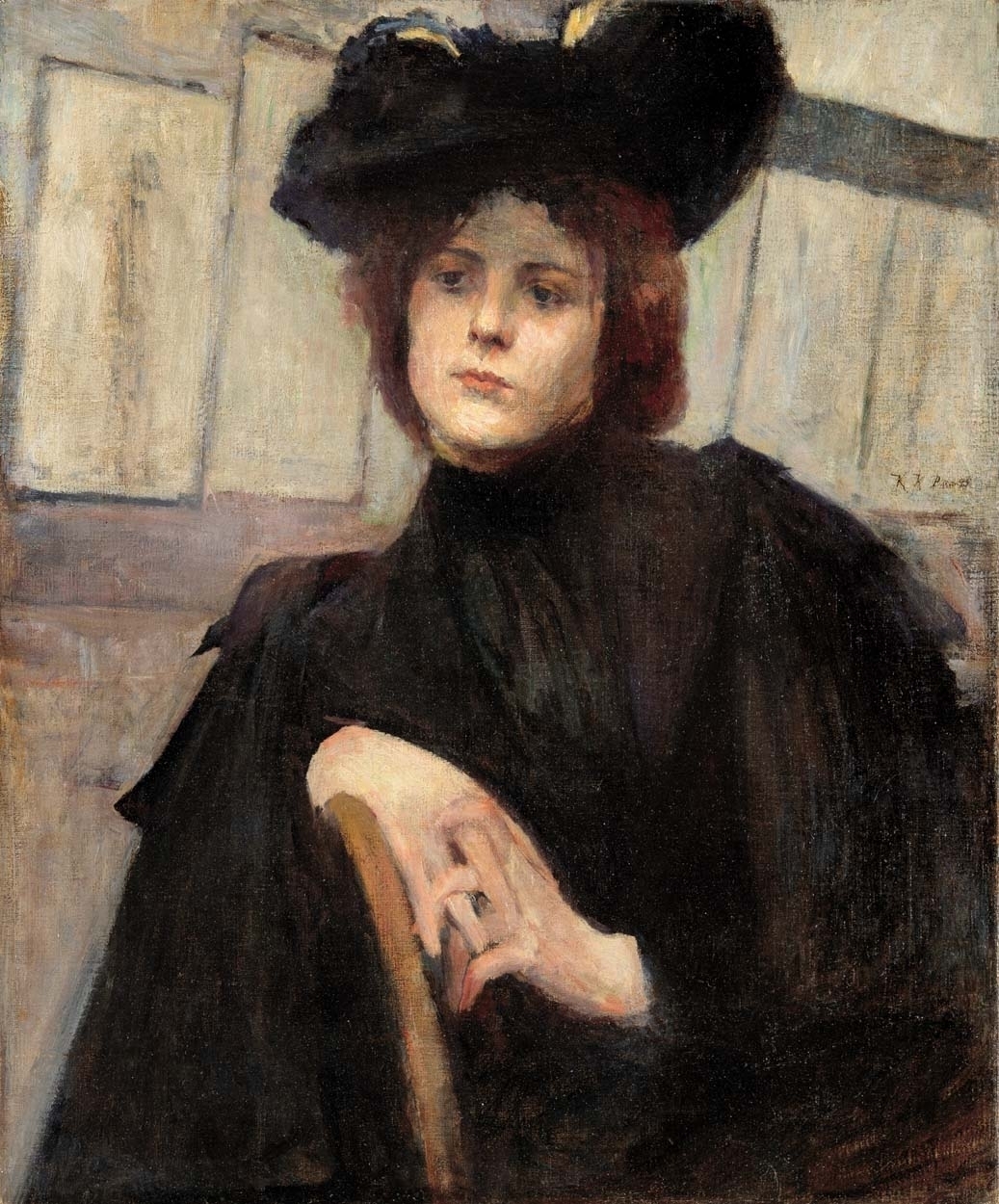 Kernstok Károly (1873-1940) Párizsi nő kalapban, 1895