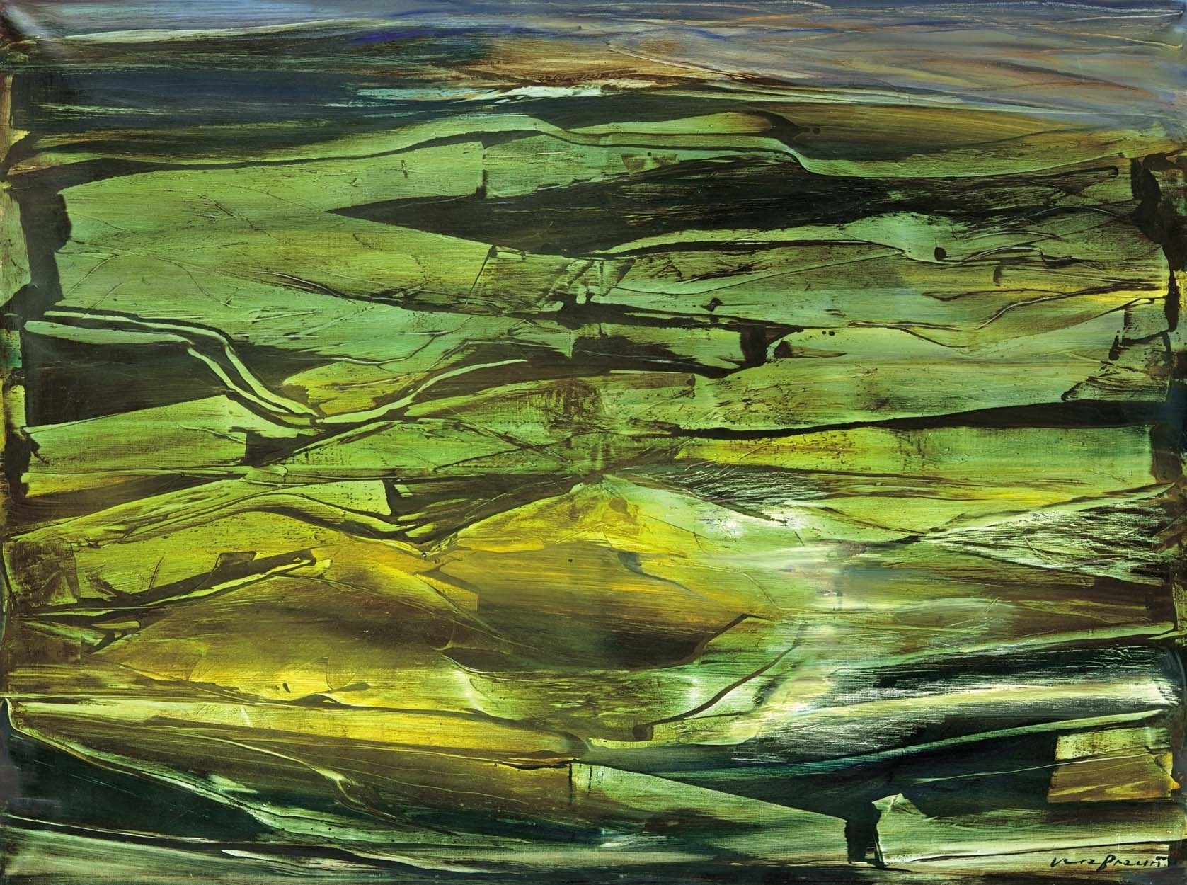 Braun Vera (1902-1997) L’etendu vert, 1969