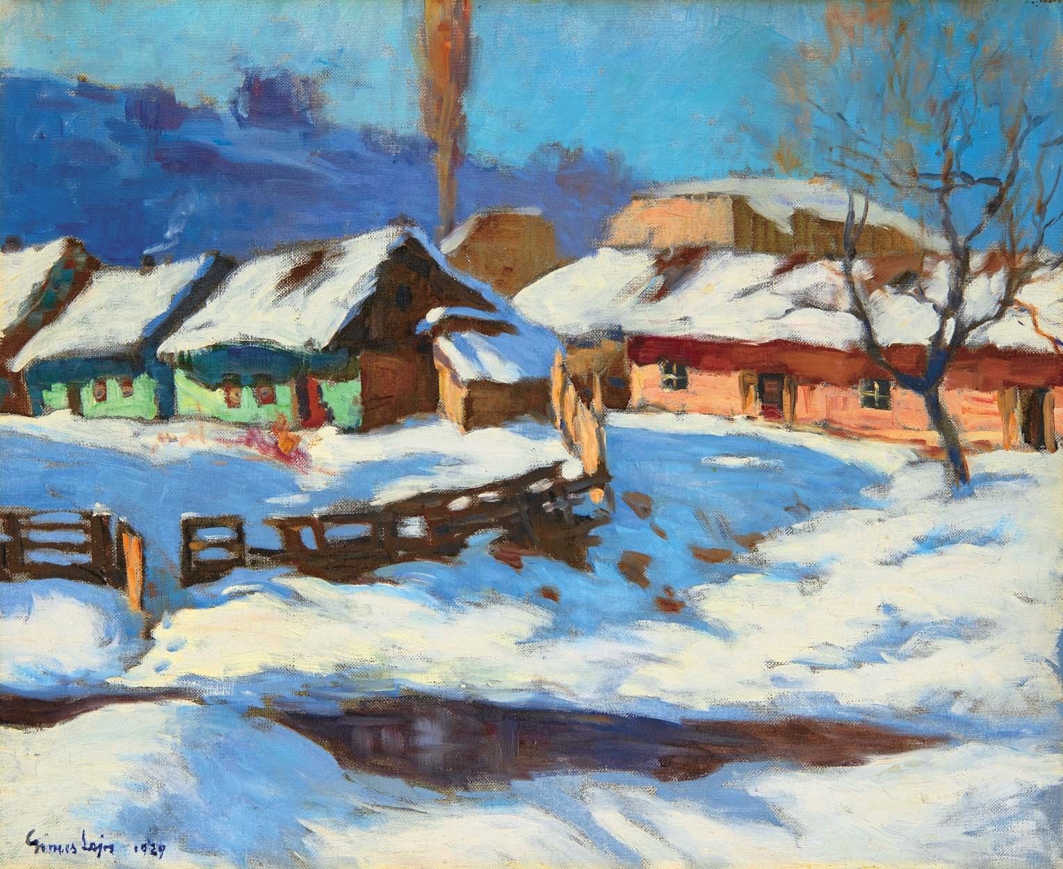 Gimes Lajos (1886-1945) Winter Sunshine, 1929