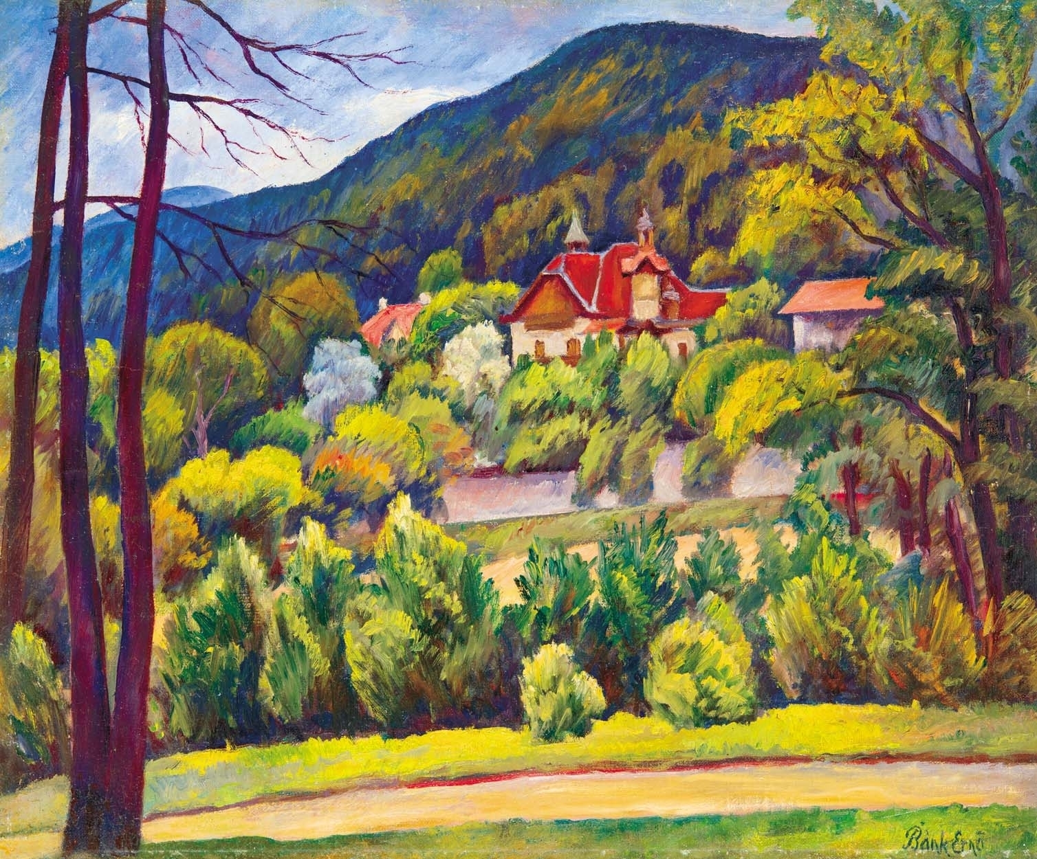 Bánk Ernő (1883-1962) Villas of Trencsénteplic, 1935