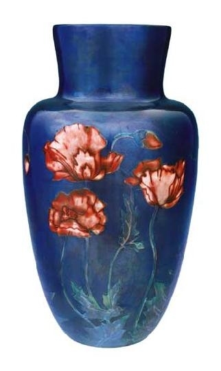 Zsolnay Vase with poppy ornament, Zsolnay, around 1900