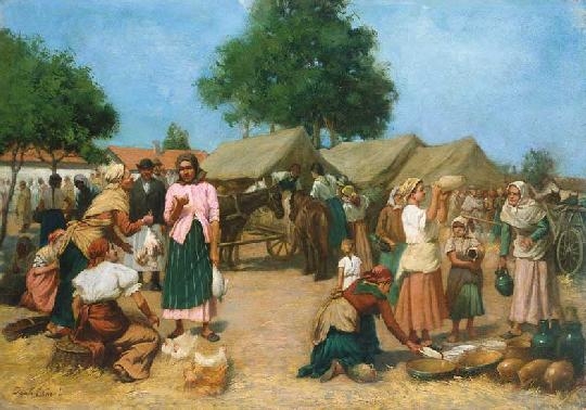 Deák Ébner Lajos (1850-1934) Melon market