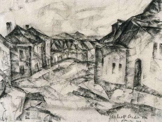 Perlrott-Csaba Vilmos (1880-1955) Street in Lőcse, 1920
