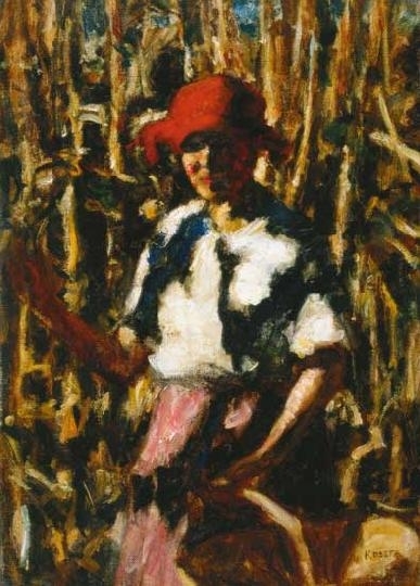 Koszta József (1861-1949) Kukoricásban, 1910-es évek második fele
