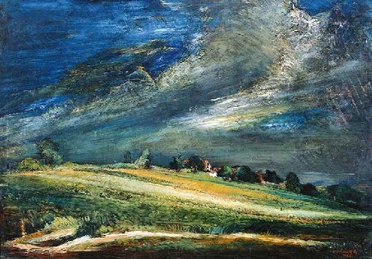 Istókovits Kálmán (1898-1990) Storm above the hills, 1926