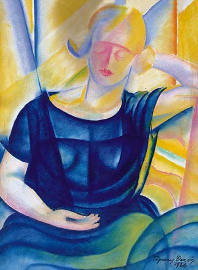 Tipary Dezső (1887-1964) Woman sitting, 1926