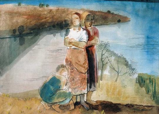 Szőnyi István (1894-1960) Asszonyok a folyóparton