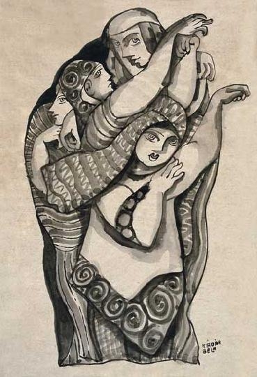 Kádár Béla (1877-1956) Dancers