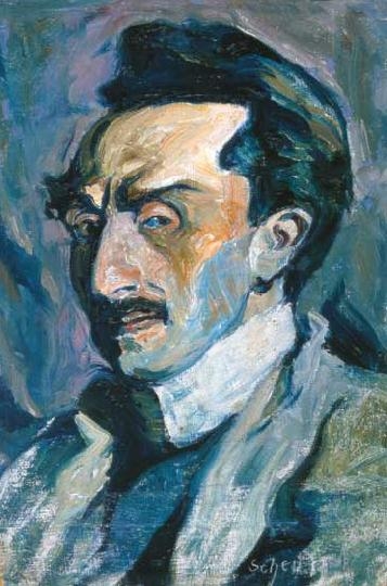 Scheiber Hugó (1873-1950) Male portrait (Viktor Rónai?)