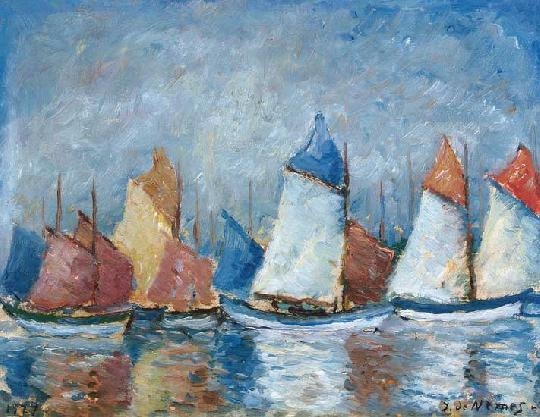 Haranglábi Nemes József (1889-1976) Sailing boats