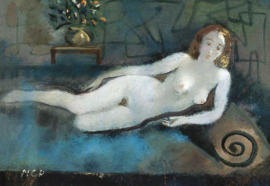 Molnár C. Pál (1894-1981) Nude lying on a couch