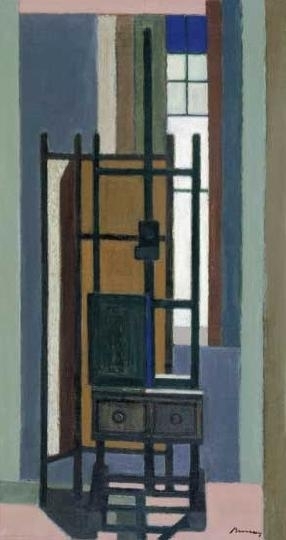 Barcsay Jenő (1900-1988) Easel at the window, 1961