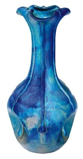 Zsolnay Vase with running-down drops ornaments, Zsolnay, around 1900