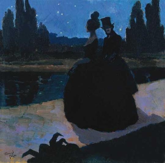 Faragó Géza (1877-1928) Date at night