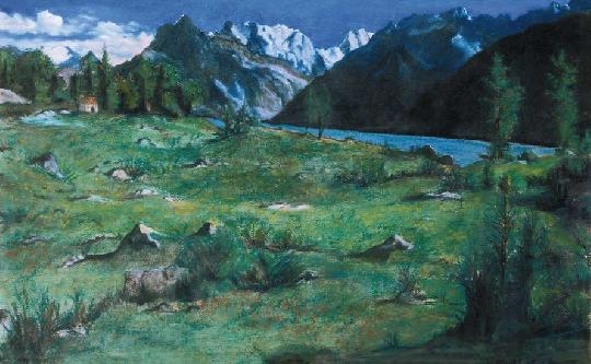 Sztelek Norbert (1884-1956) Mountain landscape