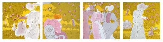 Rippl-Rónai József (1861-1927) 4 illustrations to Georges Rodenbach's volume entitled Les Vierges, 1895