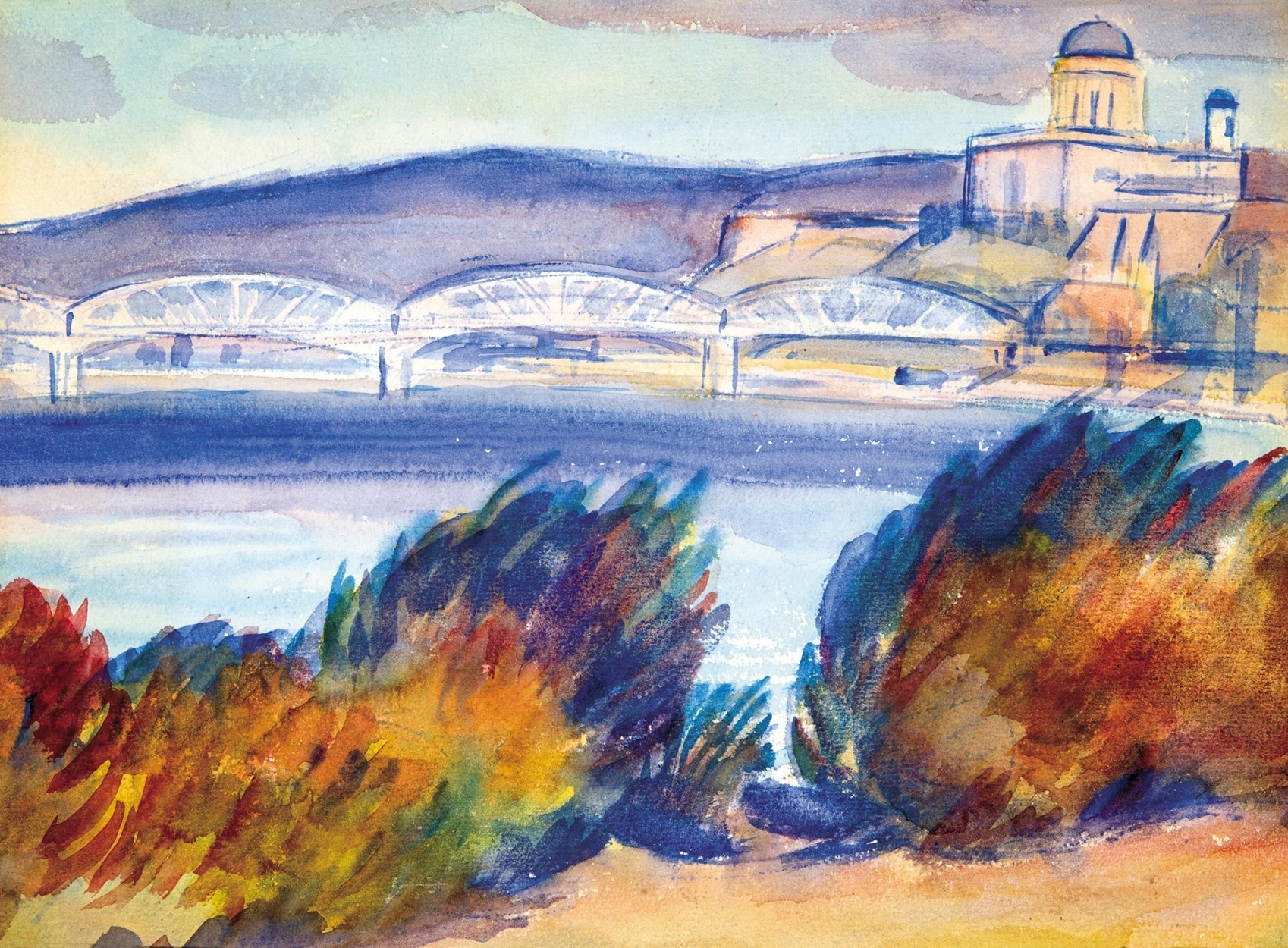 Tipary Dezső (1887-1967) View of Esztergom