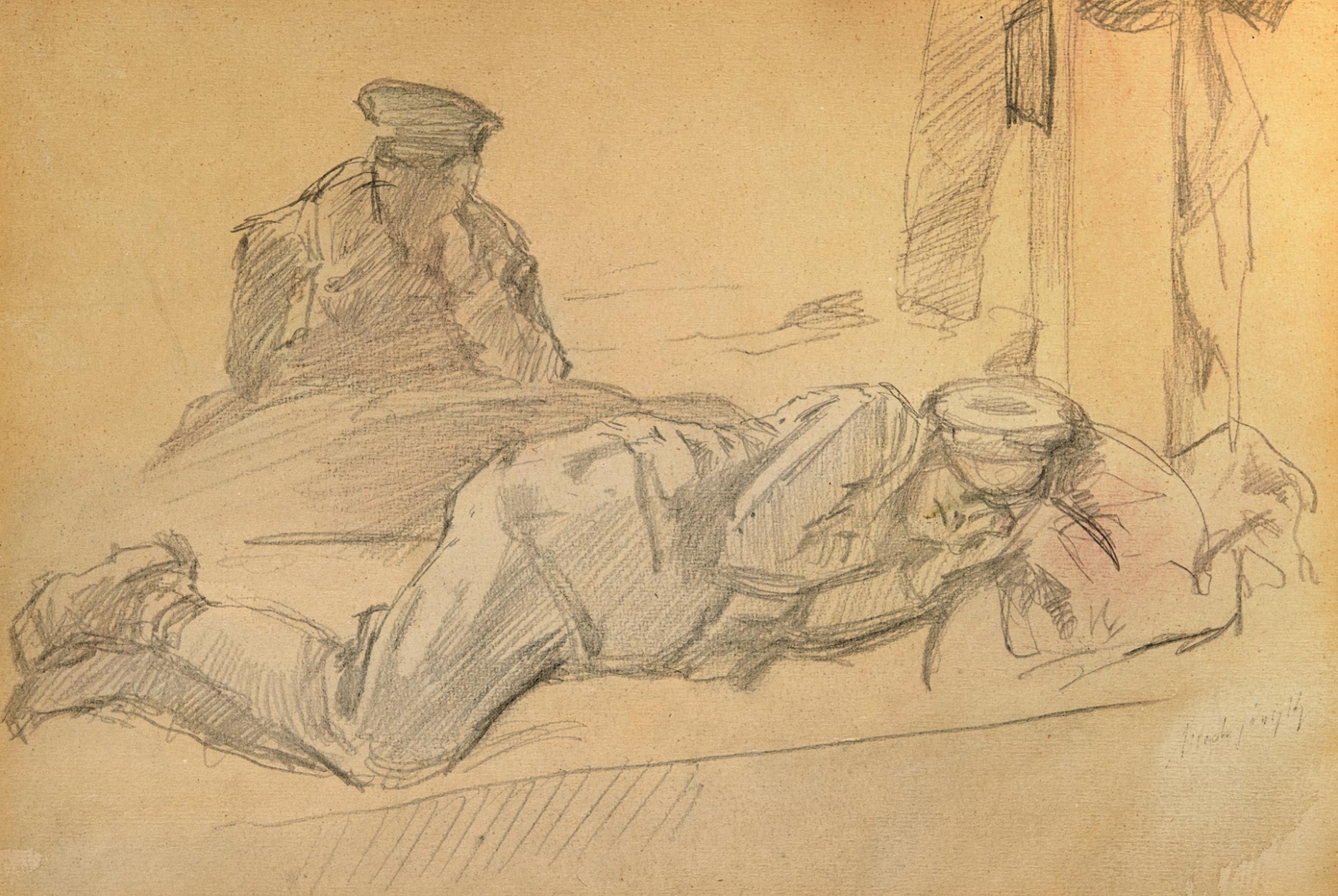 Mednyánszky László (1852-1919) Resting Soldiers