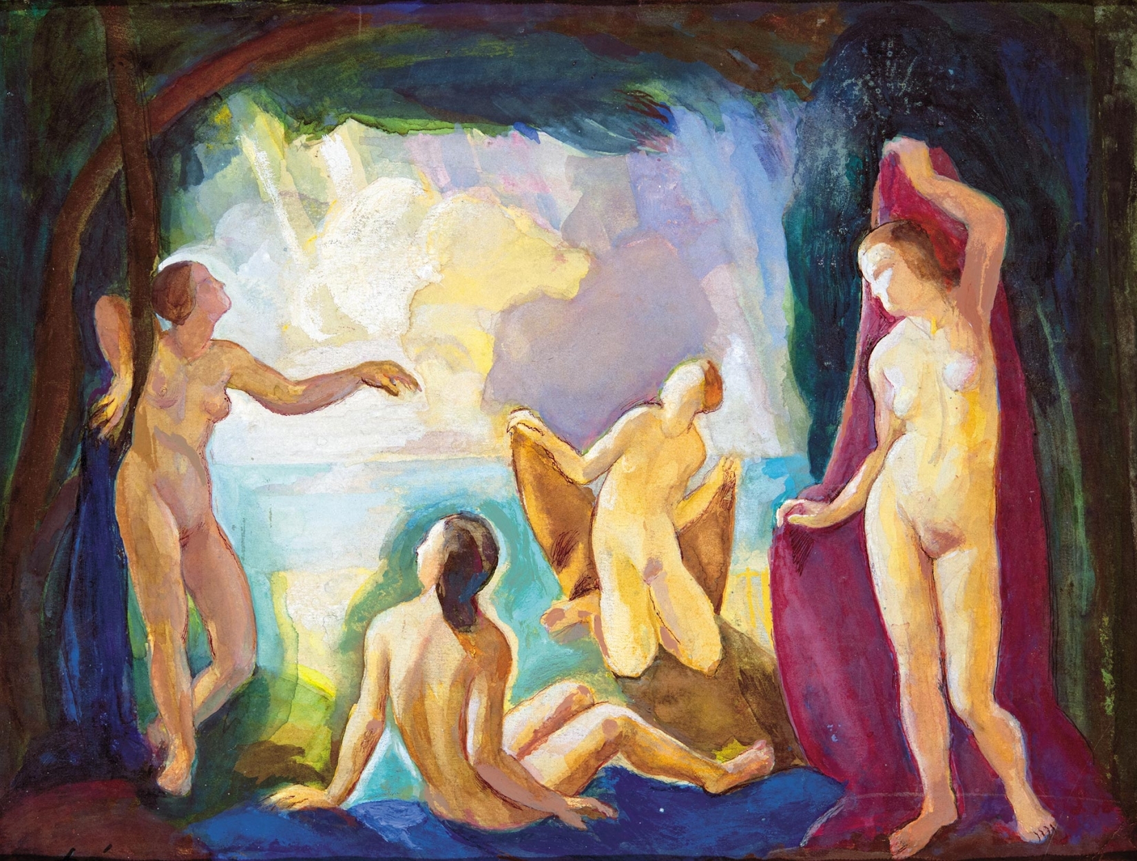 Fonó Lajos (1889-1951) Arcadian Scene