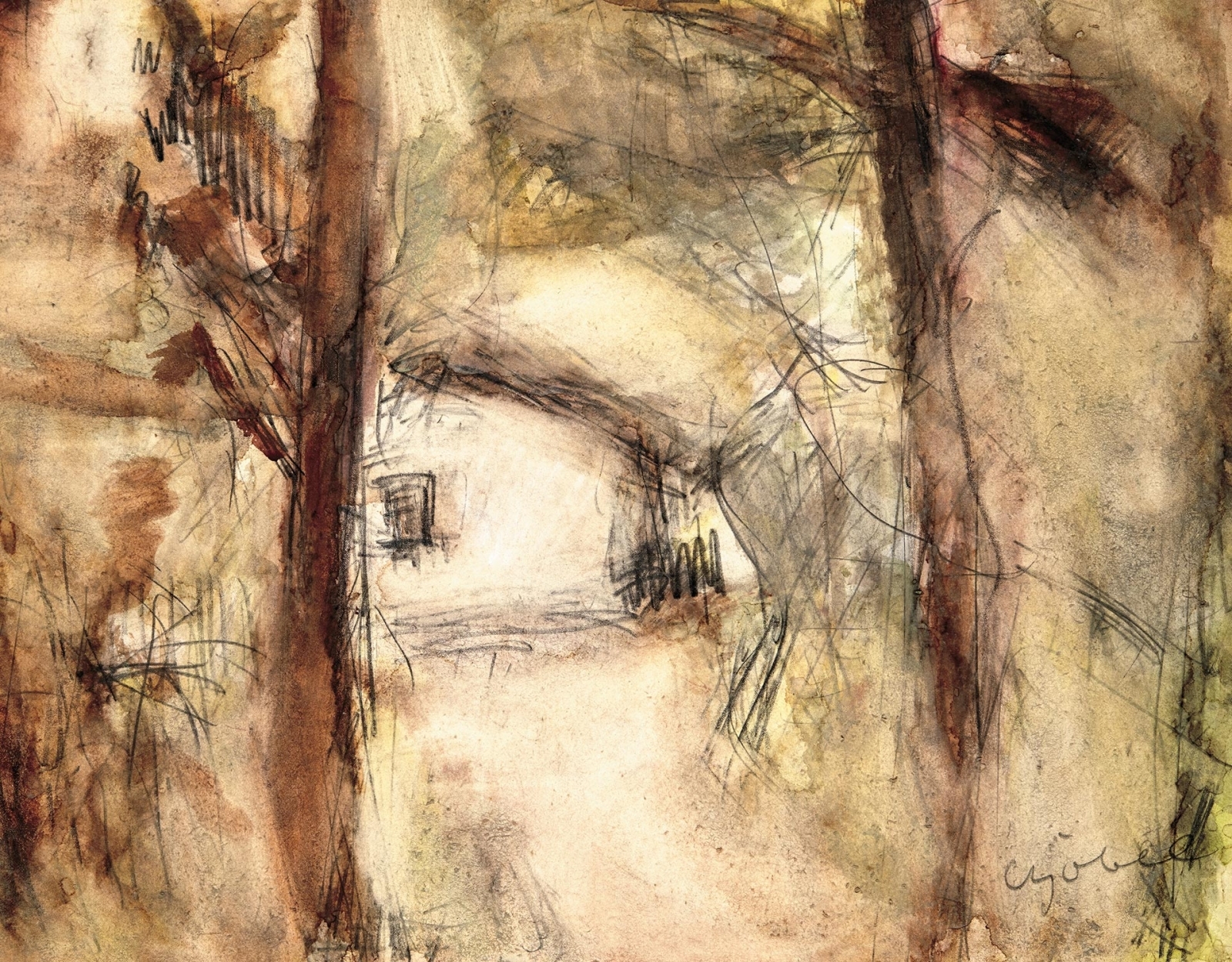 Czóbel Béla (1883-1976) Ház a fák között