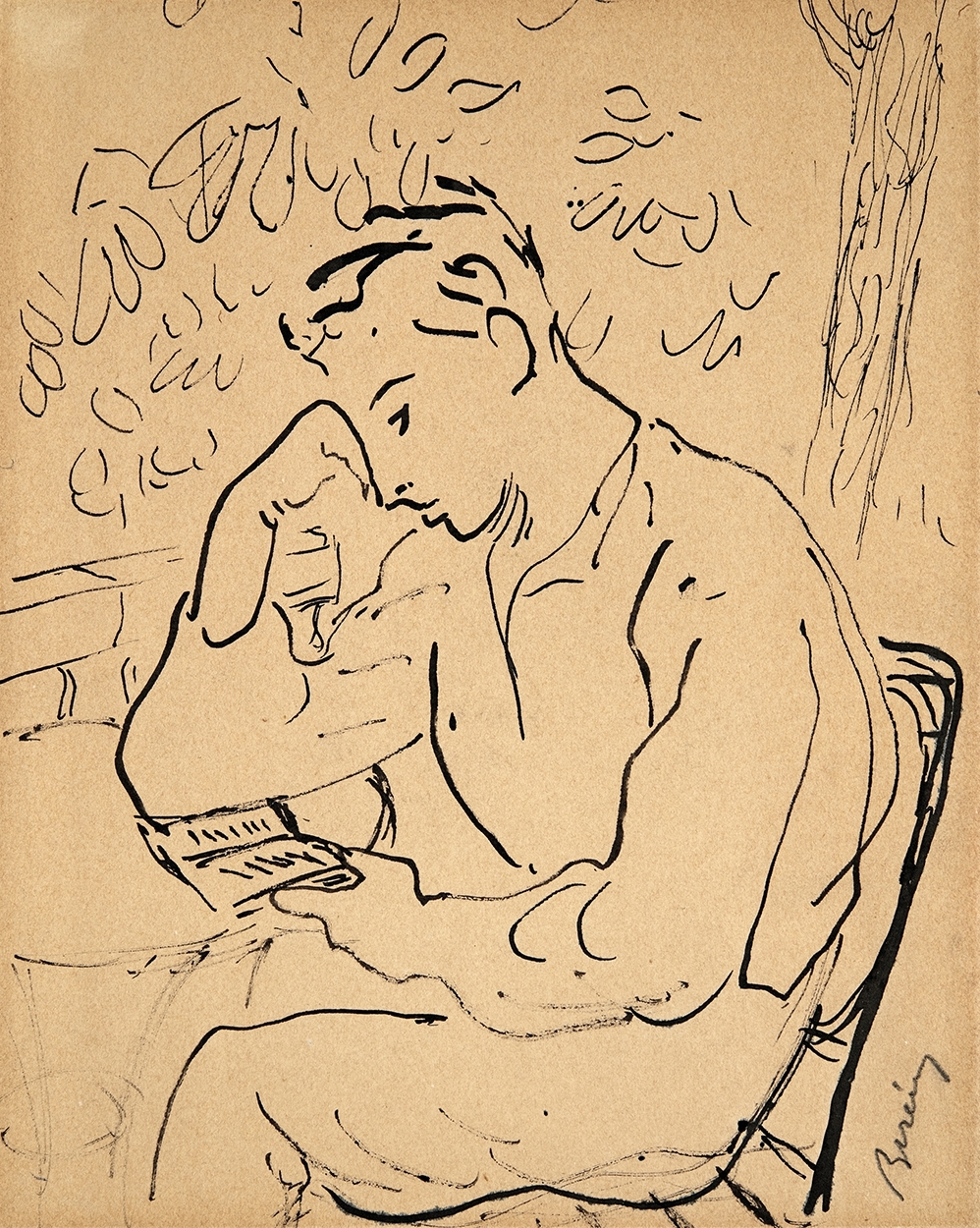 Berény Róbert (1887-1953) Reading Man