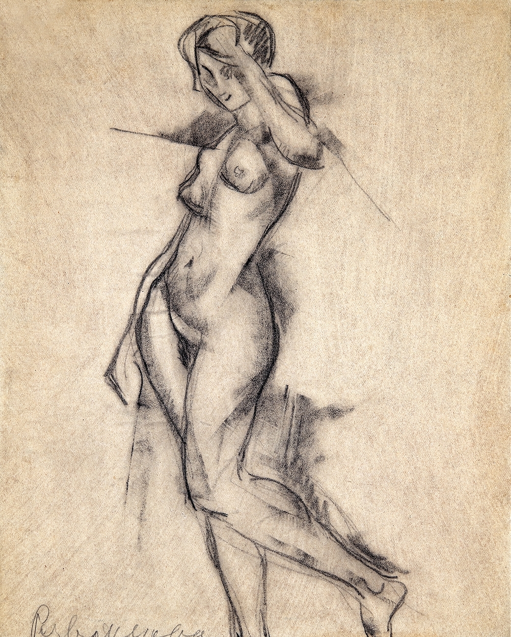 Perlrott-Csaba Vilmos (1880-1955) Standing Nude