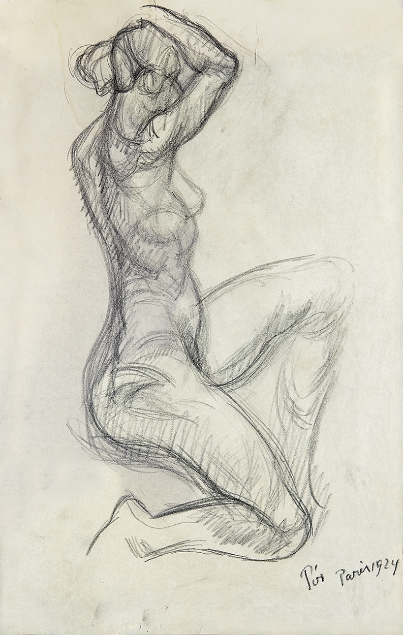 Pór Bertalan (1880-1964) Sitting Nude, 1924