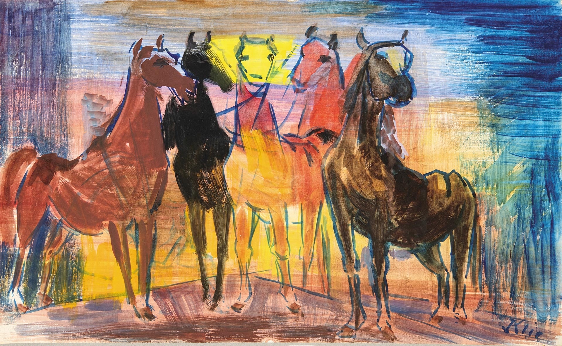 Klie Zoltán (1897-1992) Horses