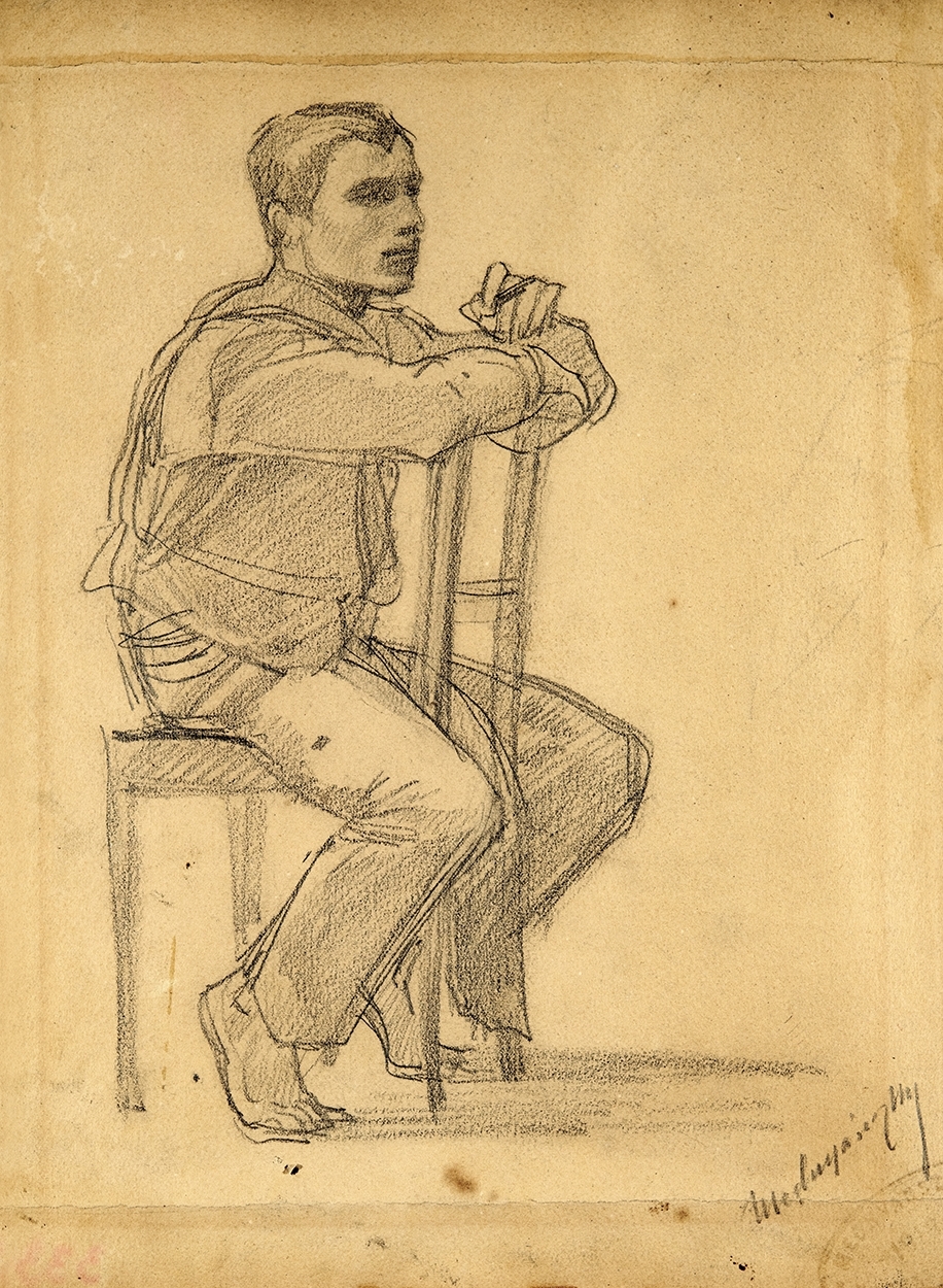 Mednyánszky László (1852-1919) Széken ülő csavargó