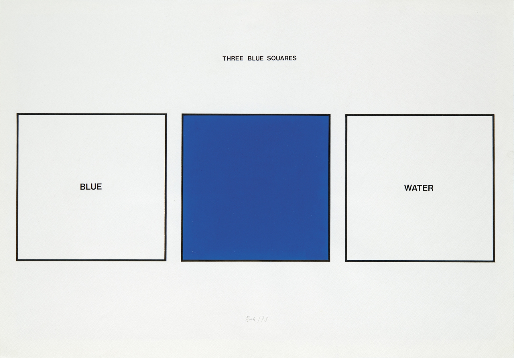 Bak Imre (1939-) Három kék négyzet, 1973